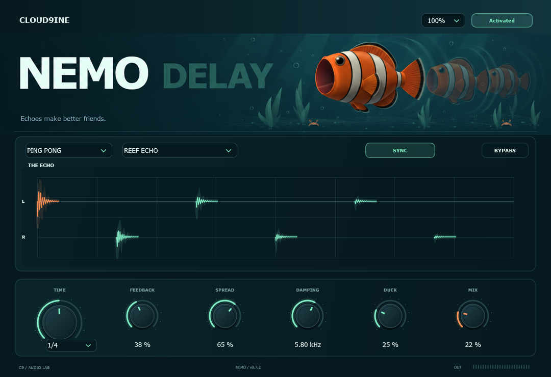 Oberfläche von NEMO Delay