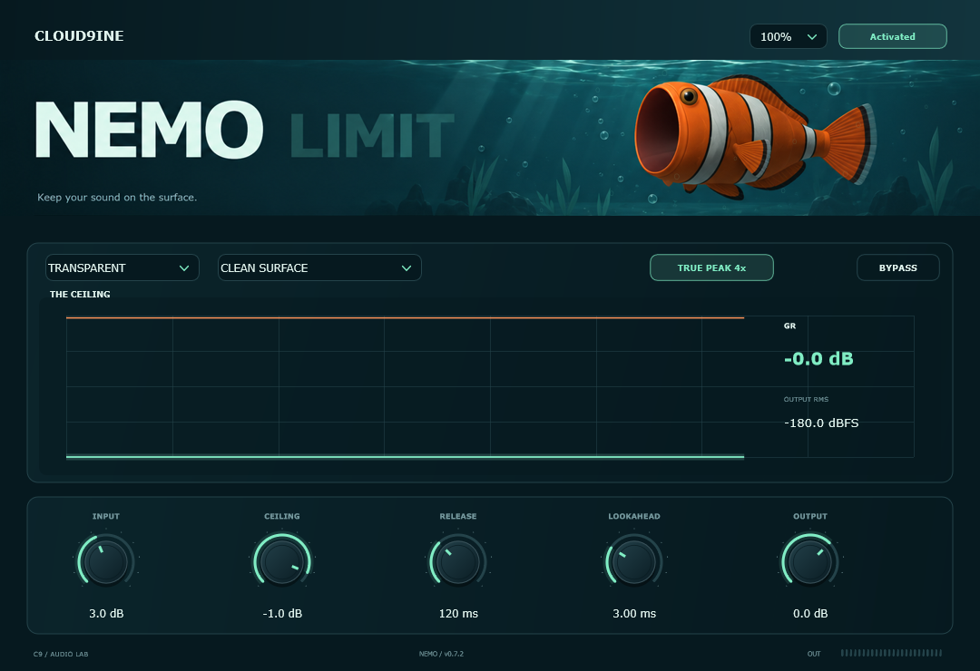 Oberfläche von NEMO Limit